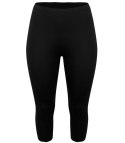 Klasyczne legginsy bezszwowe 3/4 plus size (Czarny) 6XL (52)