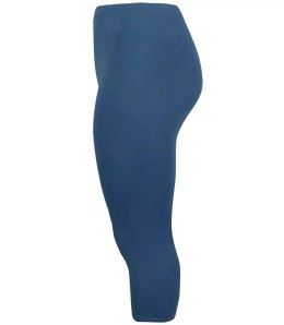 Klasyczne legginsy bezszwowe 3/4 plus size (Niebieski) 6XL (52)