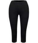 Klasyczne legginsy damskie bezszwowe 3/4 (Czarny) M/L