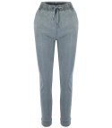 Damskie spodnie jegginsy tregginsy skinny ala jeans KIM (Szary) 5XL (50)