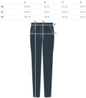 Damskie spodnie PUSH-UP woskowane skinny fit Eleganckie ADELA (Biały) 42