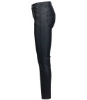 Damskie spodnie PUSH-UP woskowane skinny fit Eleganckie ADELA (Czarny) 42