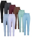 Wygodne elastyczne spodnie JEANSY SKINNY FIT kolorowe Eleganckie ROSE (Fioletowy) 42