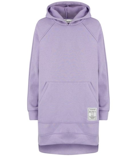 Ciepła oversizowa bluza BASIC hoodie (Fioletowy)