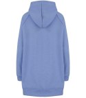 Ciepła oversizowa bluza BASIC hoodie (Niebieski)