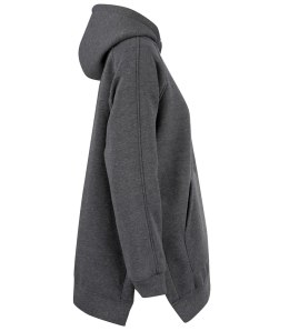 Ciepła oversizowa bluza BASIC hoodie (Szary)