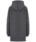 Ciepła oversizowa bluza BASIC hoodie (Szary)