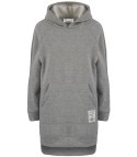 Ciepła oversizowa bluza BASIC hoodie (Szary)