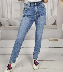 Spodnie jeansowe damskie Jeansy Modne Kolor denim DELLA 28??->38