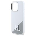 Karl Lagerfeld Silicone Shadow Metal Initial MagSafe - Etui iPhone 16 Pro Max (biały)