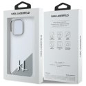 Karl Lagerfeld Silicone Shadow Metal Initial MagSafe - Etui iPhone 16 Pro Max (biały)