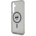 Karl Lagerfeld Button Choupette Head Printed Logo MagSafe - Etui Samsung Galaxy S25+ (czarny)