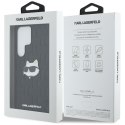 Karl Lagerfeld Leather Monogram Pin Logo Choupette Head - Etui Samsung Galaxy S25 Ultra (czarny)